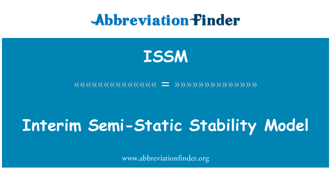 ISSM: 临时的半静态稳定性模型