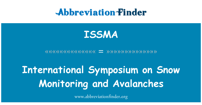 ISSMA: Symposium entènasyonal sou Neige Surveillance Et Avalanches