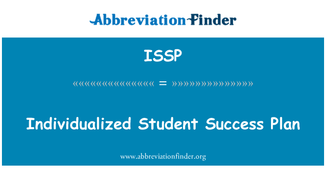 ISSP: Individualized विद्यार्थी सफलता की योजना