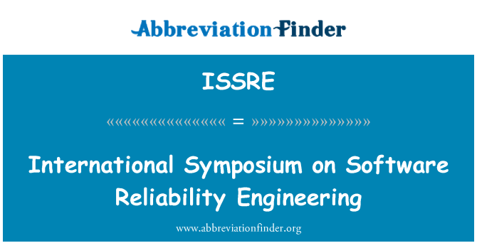 ISSRE: Internationellt Symposium om tillförlitlighet programvaruteknik