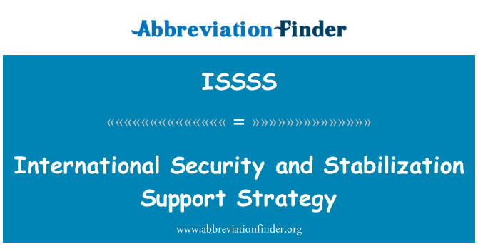 ISSSS: Entènasyonal sekirite ak estrateji sipò stabilizasyon