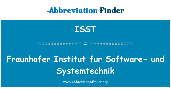ISST: Fraunhofer tar Institut pil softwer-und Systemtechnik