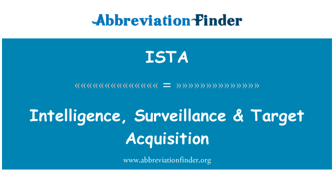 ISTA: Intelligence, Surveillance & Target Acquisition