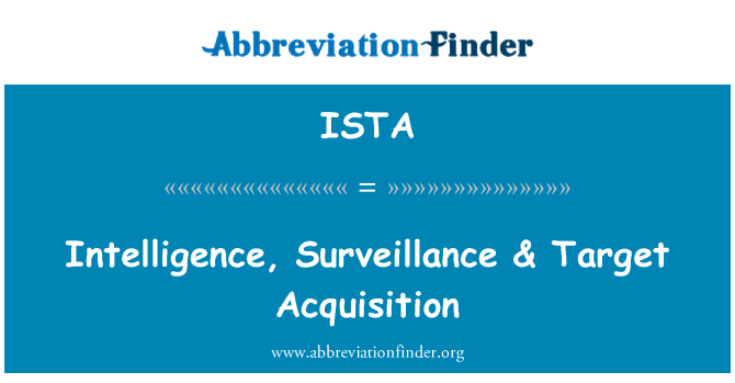 ISTA: الاستخبارات، والمراقبة آند الاستحواذ على الهدف