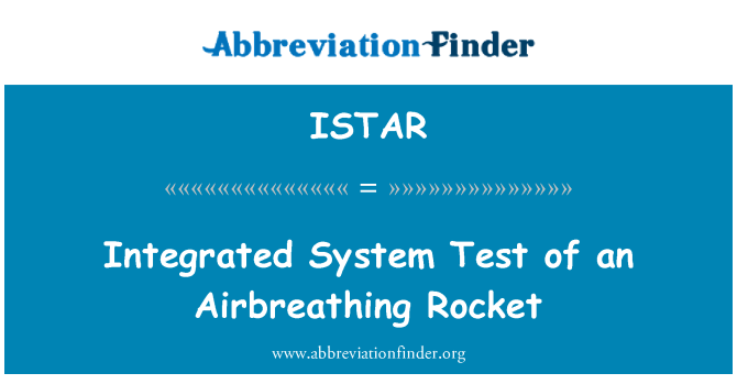 ISTAR: Integrovaný systém testu rakety Airbreathing