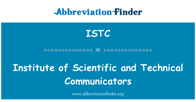 ISTC: Institute of Scientific and Technical Communicators