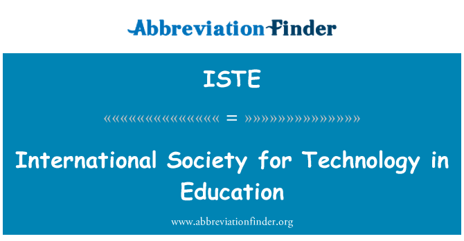 ISTE: Mezinárodní společnost pro technologie ve vzdělávání