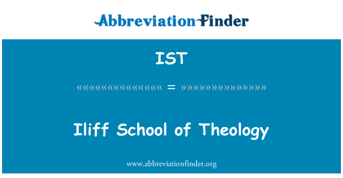 IST: Iliff škola teológie