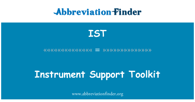 IST: Toolkit di supporto strumento