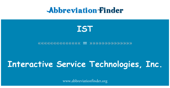 IST: Servizio interattivo Technologies, Inc.