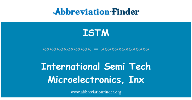 ISTM: अंतरराष्ट्रीय अर्ध टेक माइक्रोइलेक्ट्रॉनिक, Inx