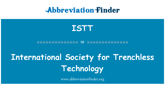 ISTT: Mednarodno združenje za Trenchless tehnologije