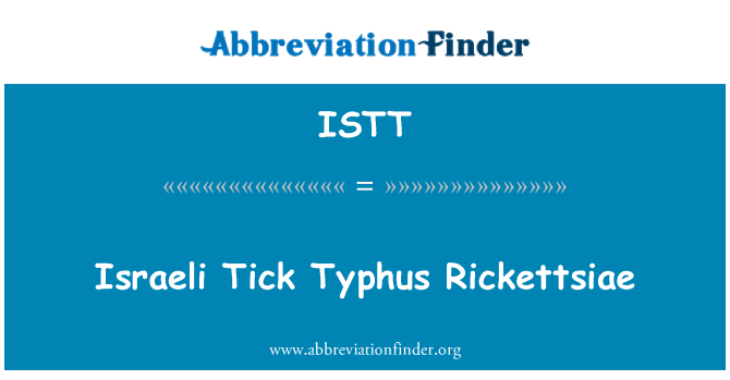 ISTT: Israeliska Tick Typhus Rickettsiae