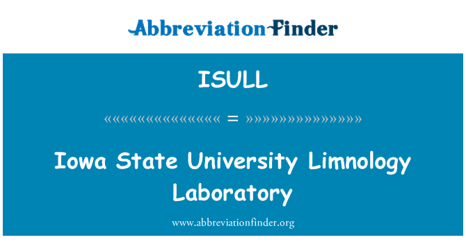 ISULL: Iowa State University limnologia laboratorio