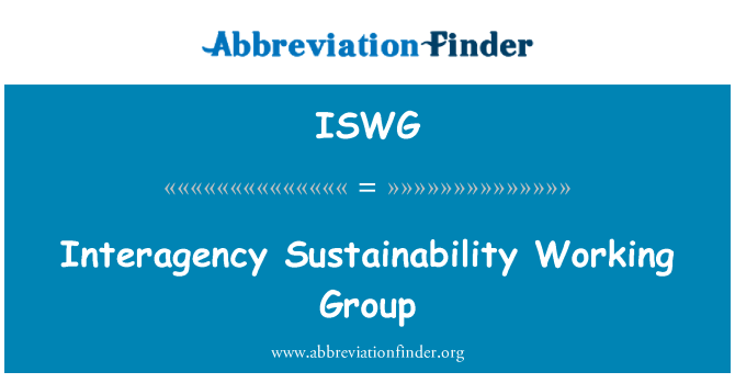 ISWG: گروه کار توسعه پایدار میان