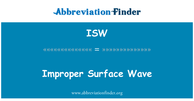 ISW: Неправильное поверхностной волны