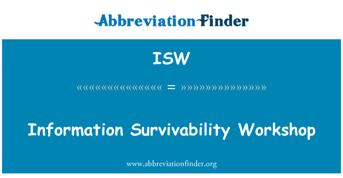 ISW: ورشة قابلية المعلومات