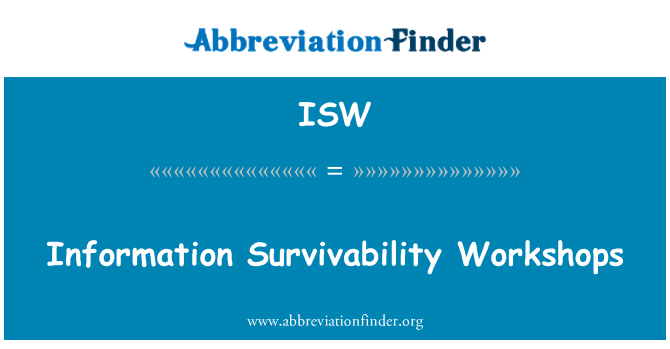 ISW: 信息生存能力讲习班