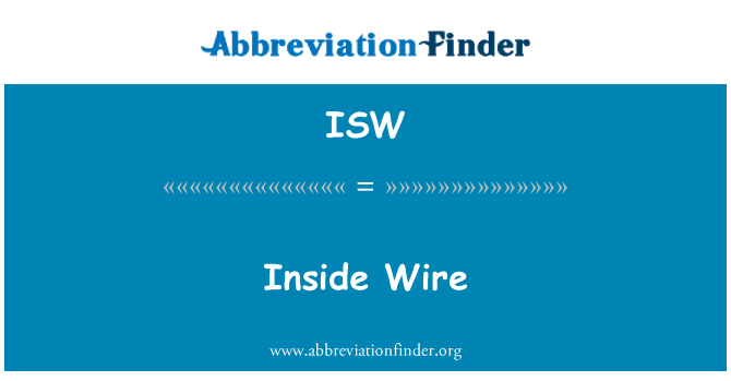 ISW: Wajer ġewwa