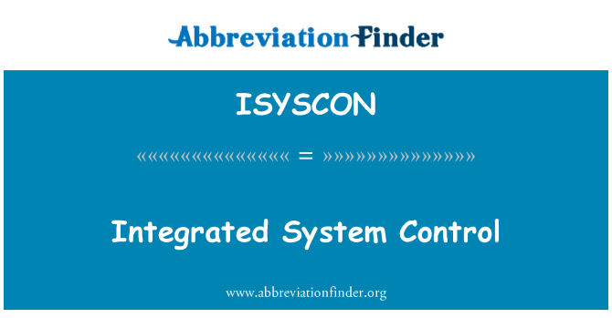 ISYSCON: Sistem integrat de Control