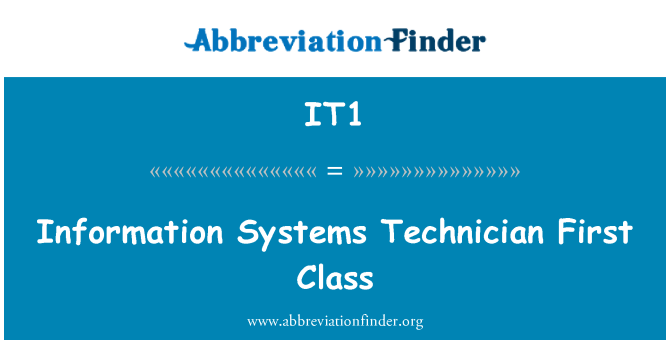 IT1: Informatsiooni süsteemide tehnik First Class