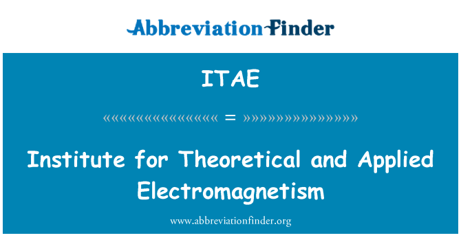 ITAE: Ústav teoretickej a aplikovanej elektromagnetizmus