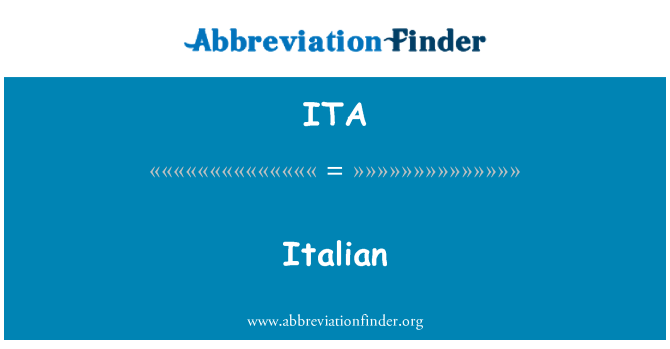 ITA: Italyen