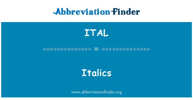 ITAL: Πλάγια γραφή