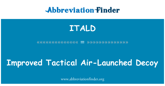 ITALD: 향상 된 전술 상 공기 발사 된 미끼
