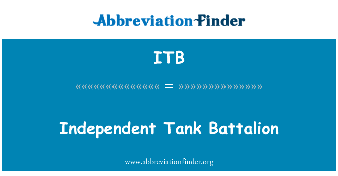 ITB: Uavhengige Tank bataljon