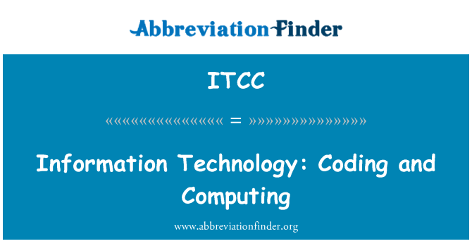 ITCC: Informationsteknik: Kodning och datoranvändning