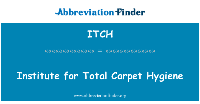 ITCH: Institute for Total Carpet Hygiene