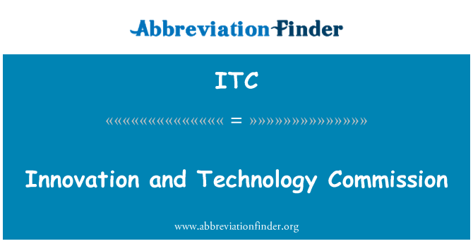 ITC: Innovation and Technology Commission