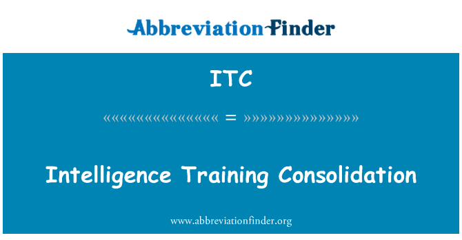ITC: Inteligence trénink konsolidace