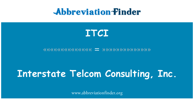 ITCI: Medzištátna Telcom poradenstvo, Inc