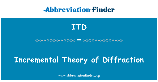 ITD: Incremental teori om diffraktion