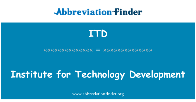 ITD: Институт развития технологии