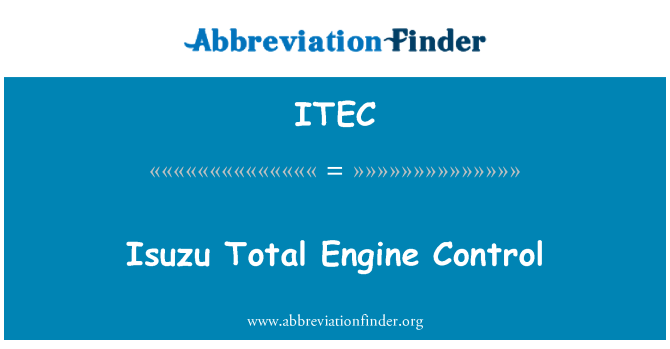 ITEC: Isuzu Total motè kontwòl
