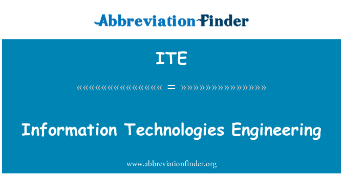 ITE: Informačné technológie inžinierstva