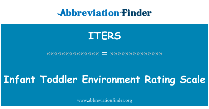 ITERS: Escala de avaliação de ambiente infantil da criança