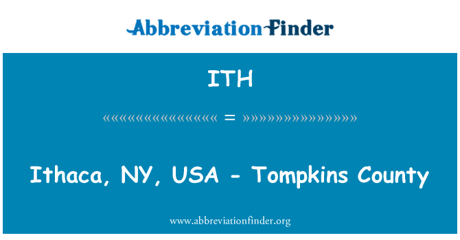 ITH: Ithaca, NY, Yhdysvallat - Tompkins County