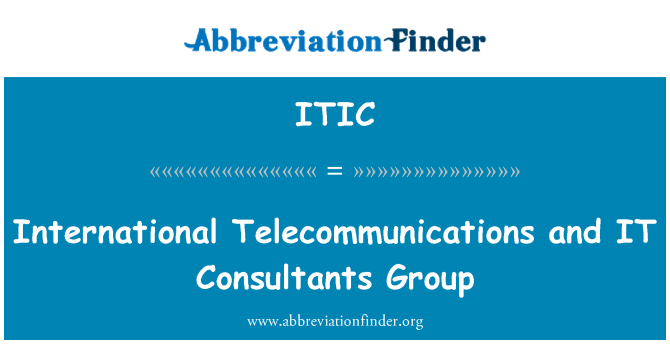ITIC: Mezinárodní telekomunikační a IT konzultantů Group