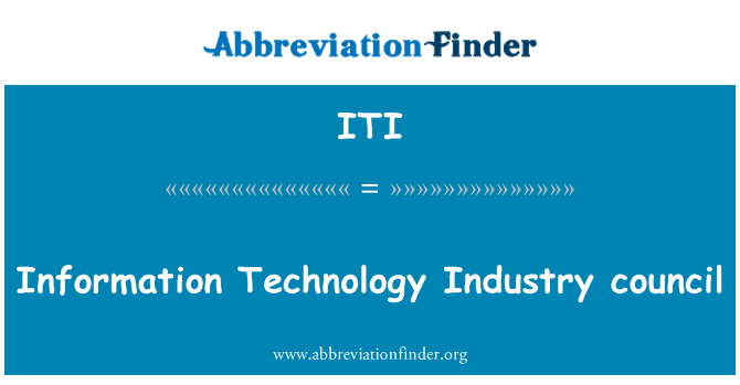 ITI: Information Technology Industry council