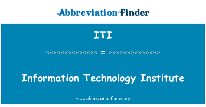 ITI: Інформація технологічний інститут