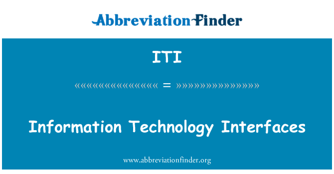 ITI: Interfaces de tecnologia de informação