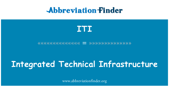 ITI: Integrovaná technická infrastruktura