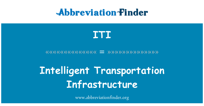 ITI: Inteligentné dopravné infraštruktúry