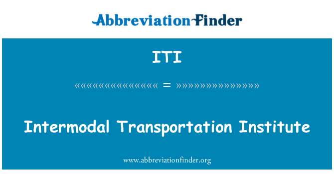 ITI: انٹرمودال نقل و حمل انسٹی ٹیوٹ