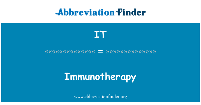IT: Imunoterapija