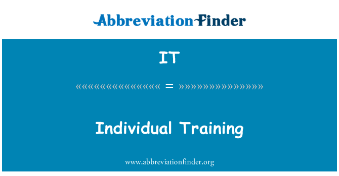 IT: Individuale de formare